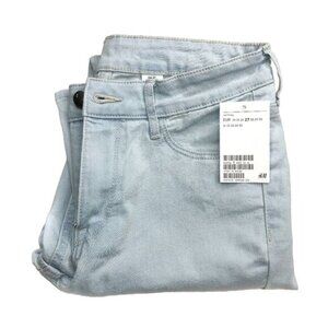 H&M Skinny Light Blue Ankle Jeans Light Wash Denim